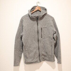 Simms gray fleece hooded jacket hoodie fishing rivershed outdoors mens medium